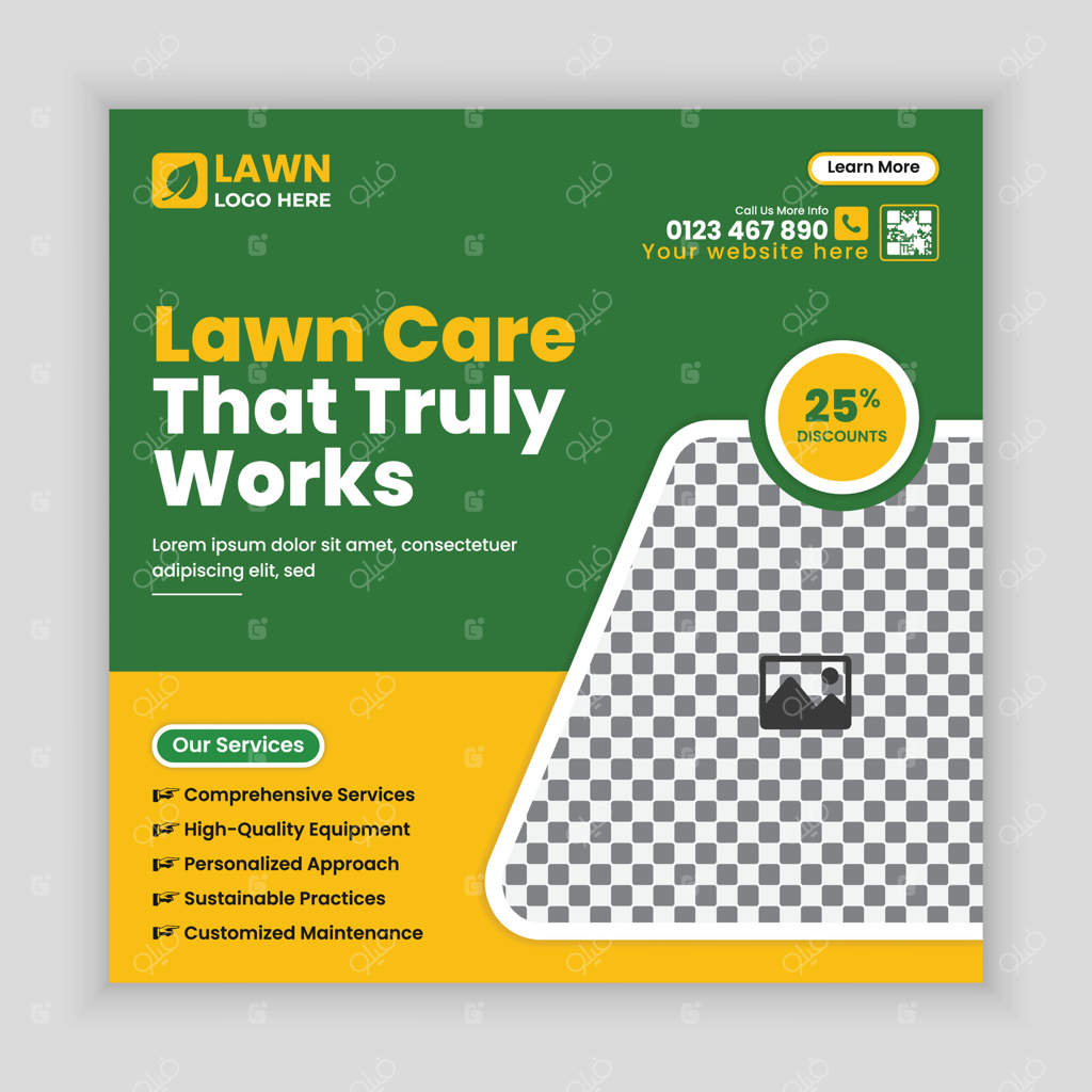 طراحی قالب کاور شبکه‌های اجتماعی برای خدمات مدرن مراقبت از فضای سبز شرکت‌ها