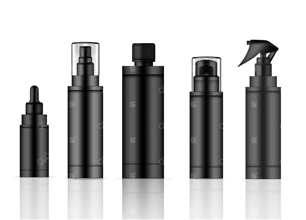 بطری اسپری مراقبت از پوست به رنگ مشکی واقعی