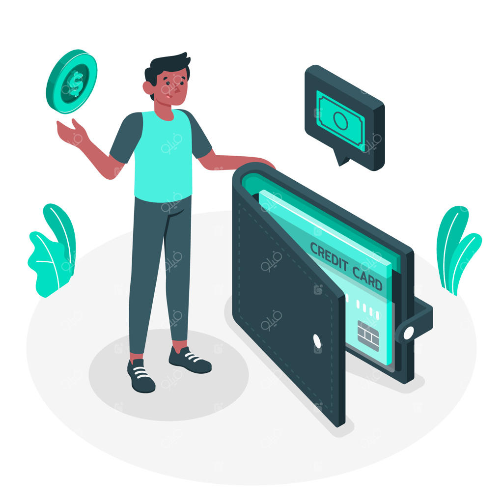 تصویرسازی مفهوم کیف پول