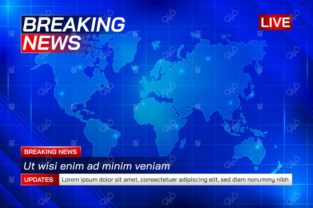 پس‌زمینه خبر فوری با گرادیانت رنگی