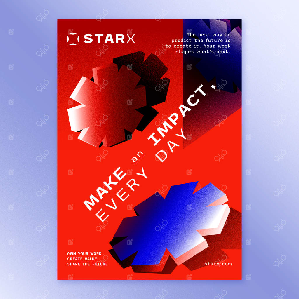استارکس: هر روز تأثیر بگذار - طراحی پوستر مدرن