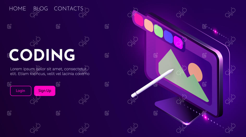 طراحی کامپیوتری و هنر دیجیتال: رایانه ایزومتریک با قلم و ابزارهای طراحی برای کار خلاقانه