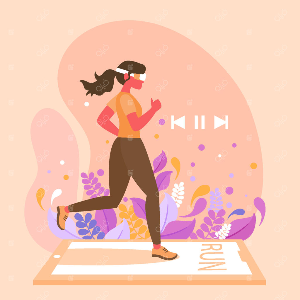 تصویرسازی افراد در حال دویدن