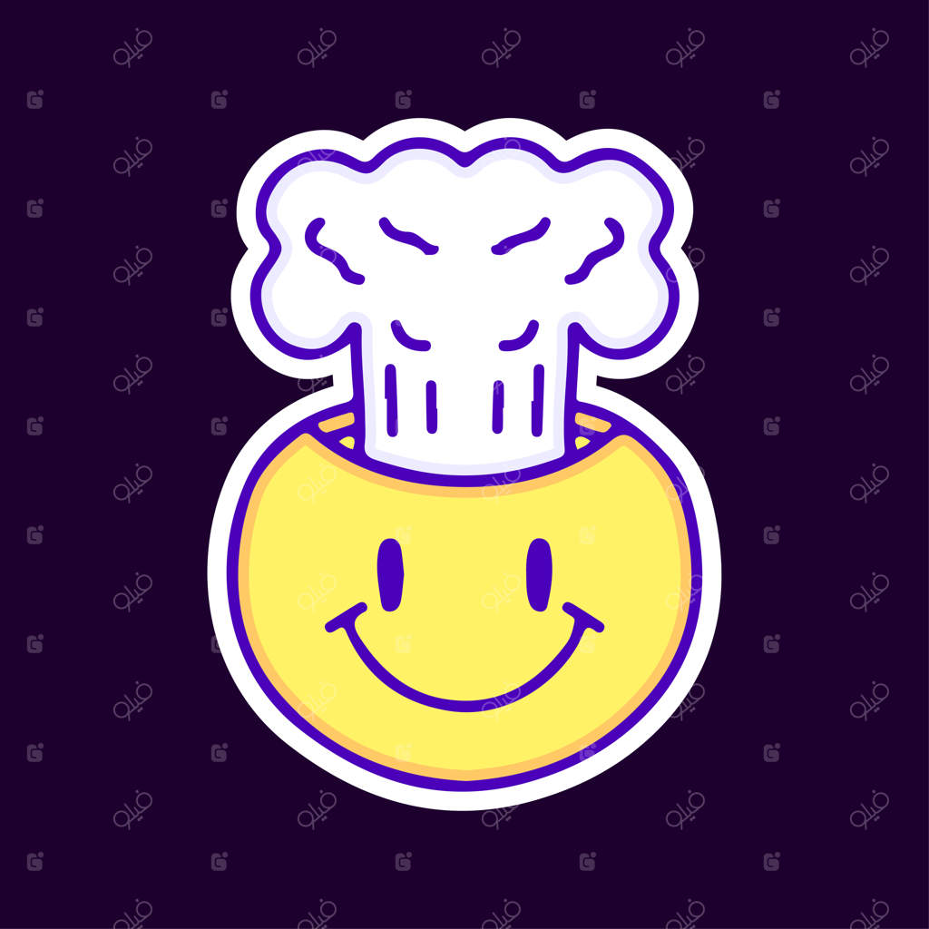 انفجار صورت شکلک خندان - تصویرسازی برای تی‌شرت، برچسب یا لوازم جانبی.