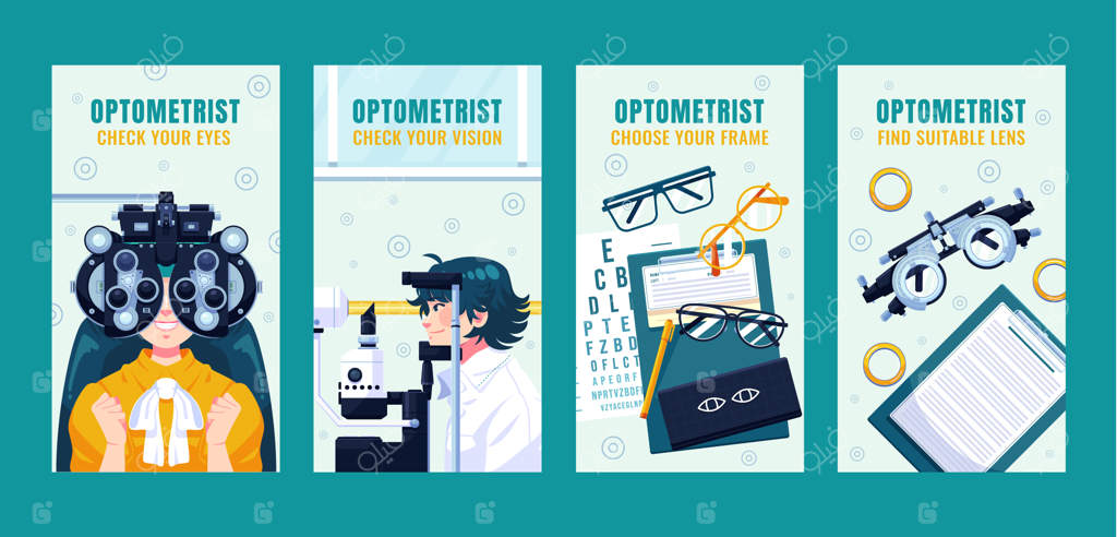 قالب طراحی فلت برای چشم‌پزشکی