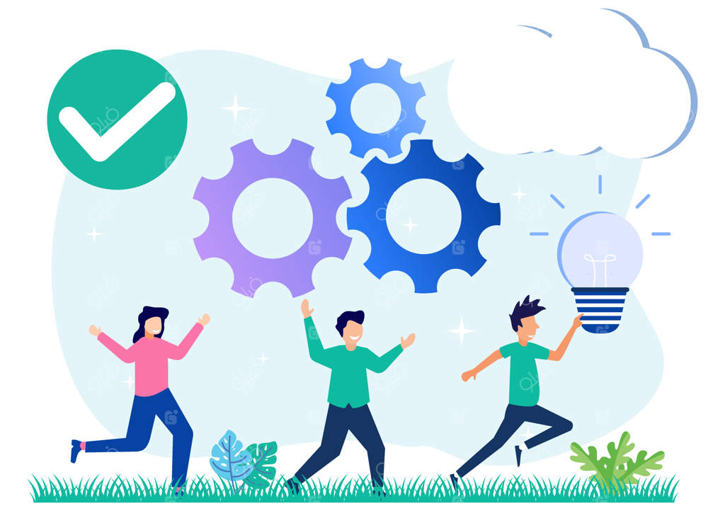 شخصیت کارتونی وکتوری از توسعه فردی و موفقیت