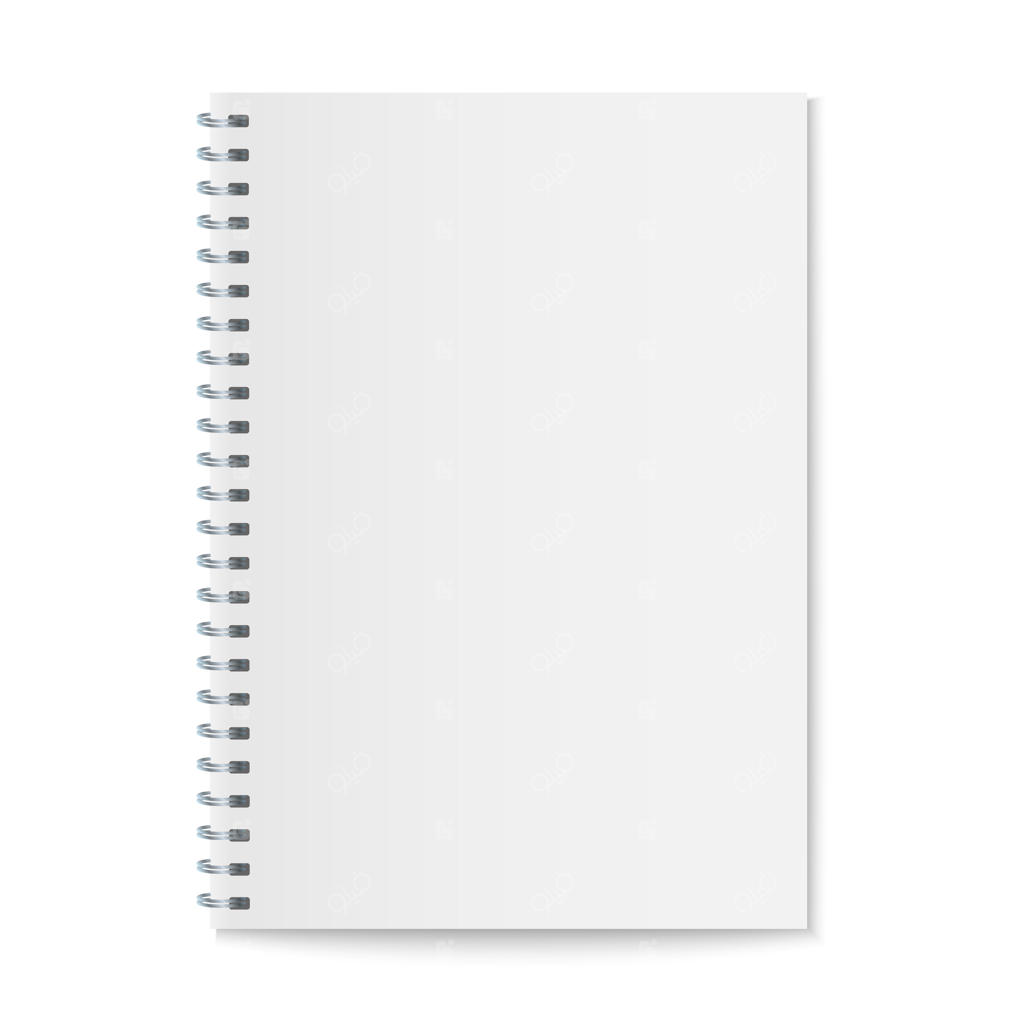 موکاپ واقع‌گرایانه دفتر سیمی، قالب جلد دفتر