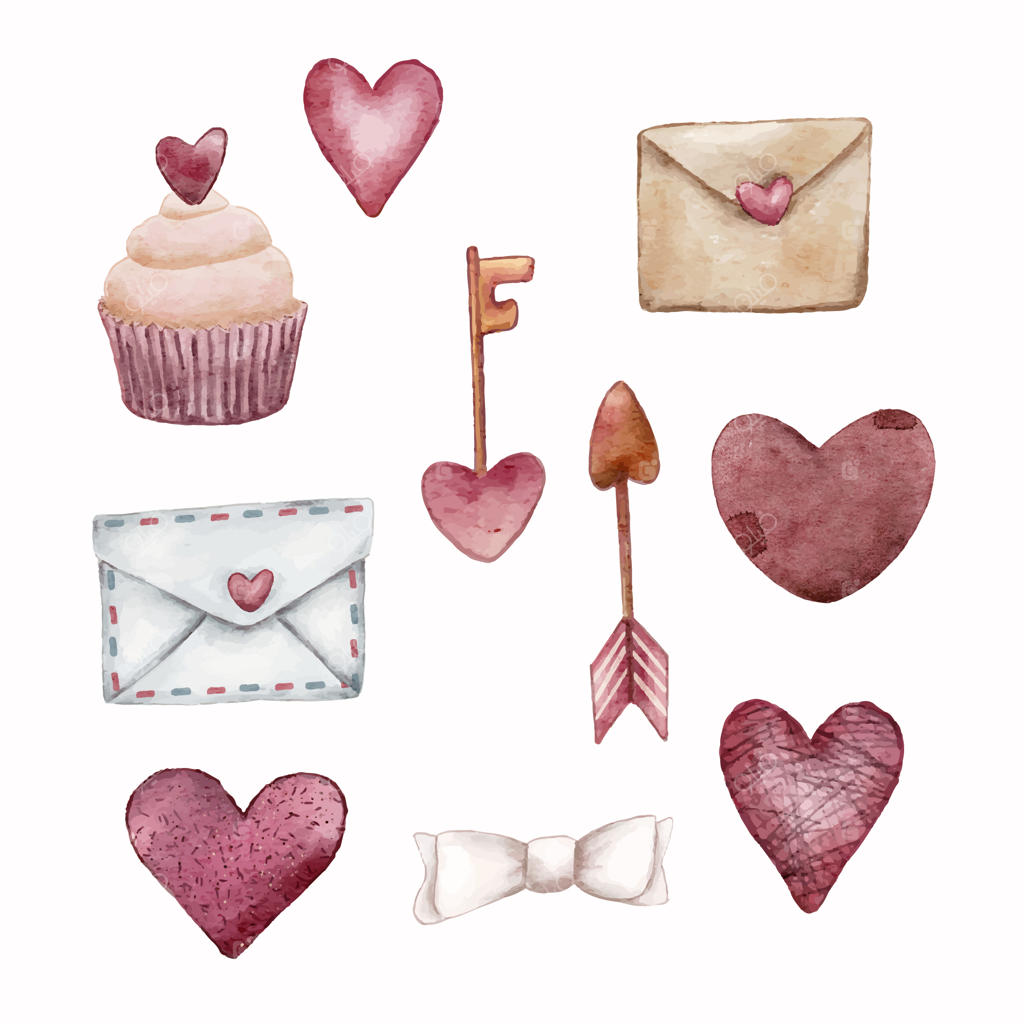 مجموعه نقاشی آبرنگی ویژه روز ولنتاین