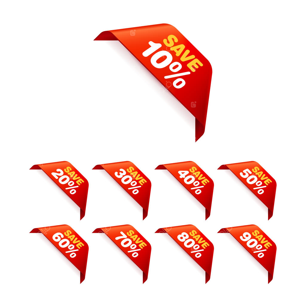 مجموعه‌ای از برچسب‌های تخفیف و فروش ویژه