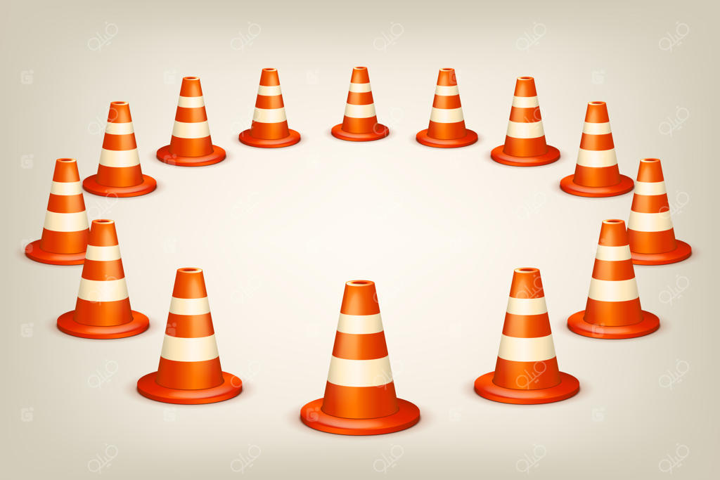 مجموعه‌ای از مخروط‌ها