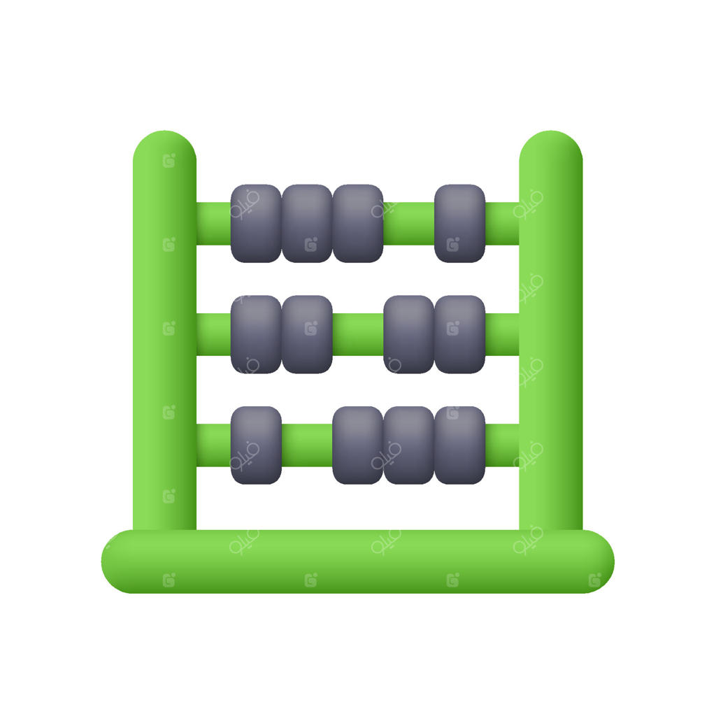 چرتکه سبز رنگارنگ برای آموزش کودکان