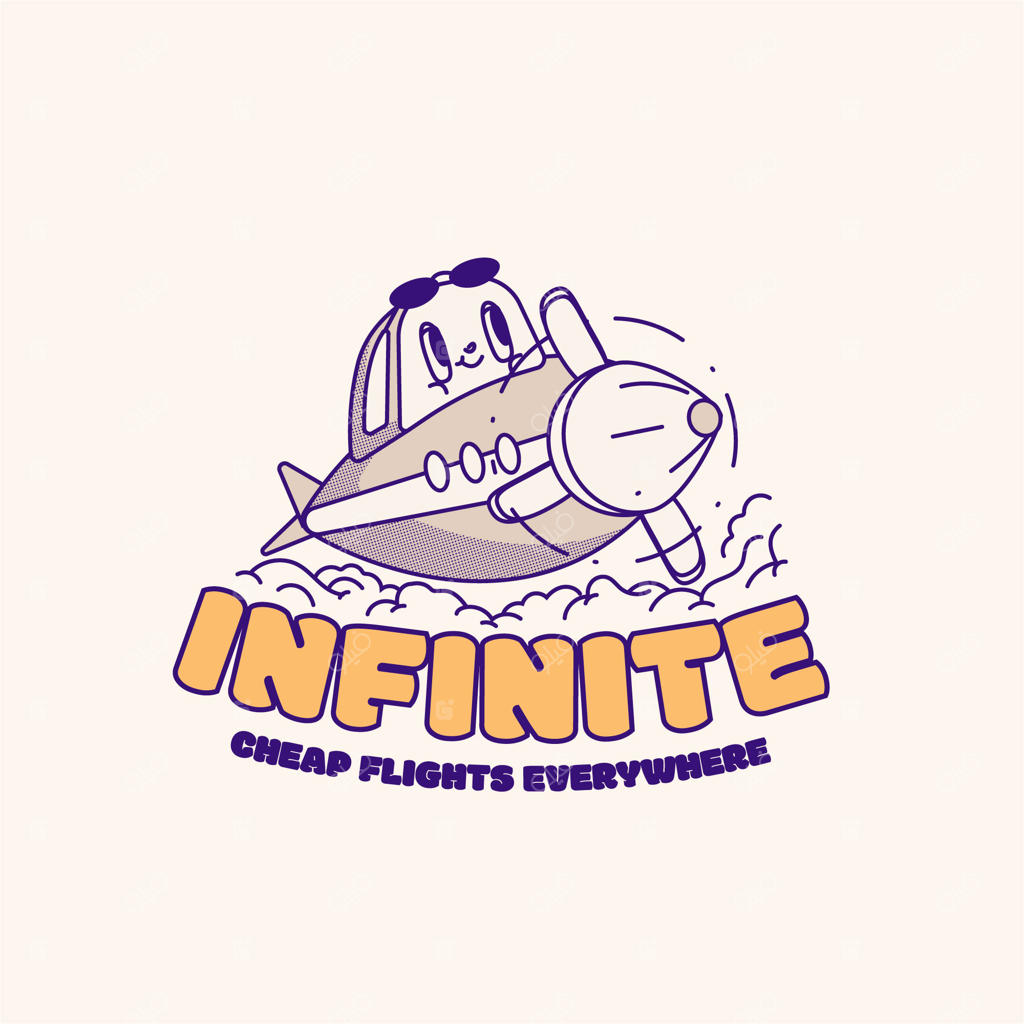 قالب لوگوی دست‌کشیده هواپیما