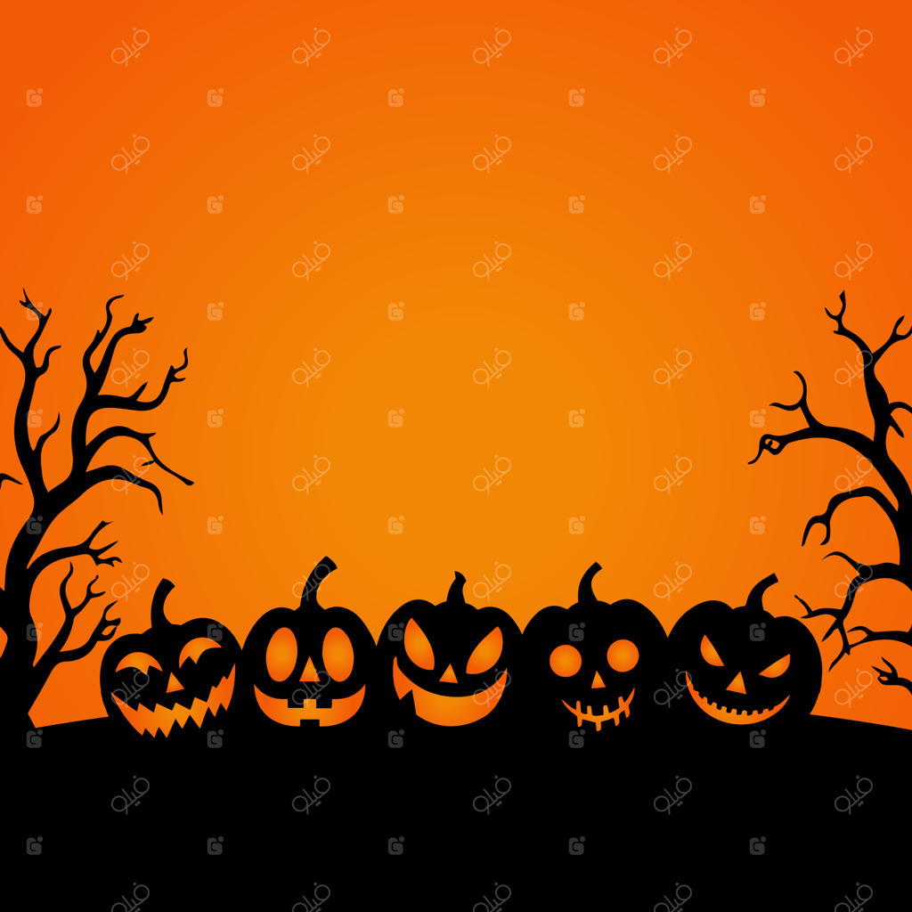 پس‌زمینه وکتور هالووین مبارک ۱۵