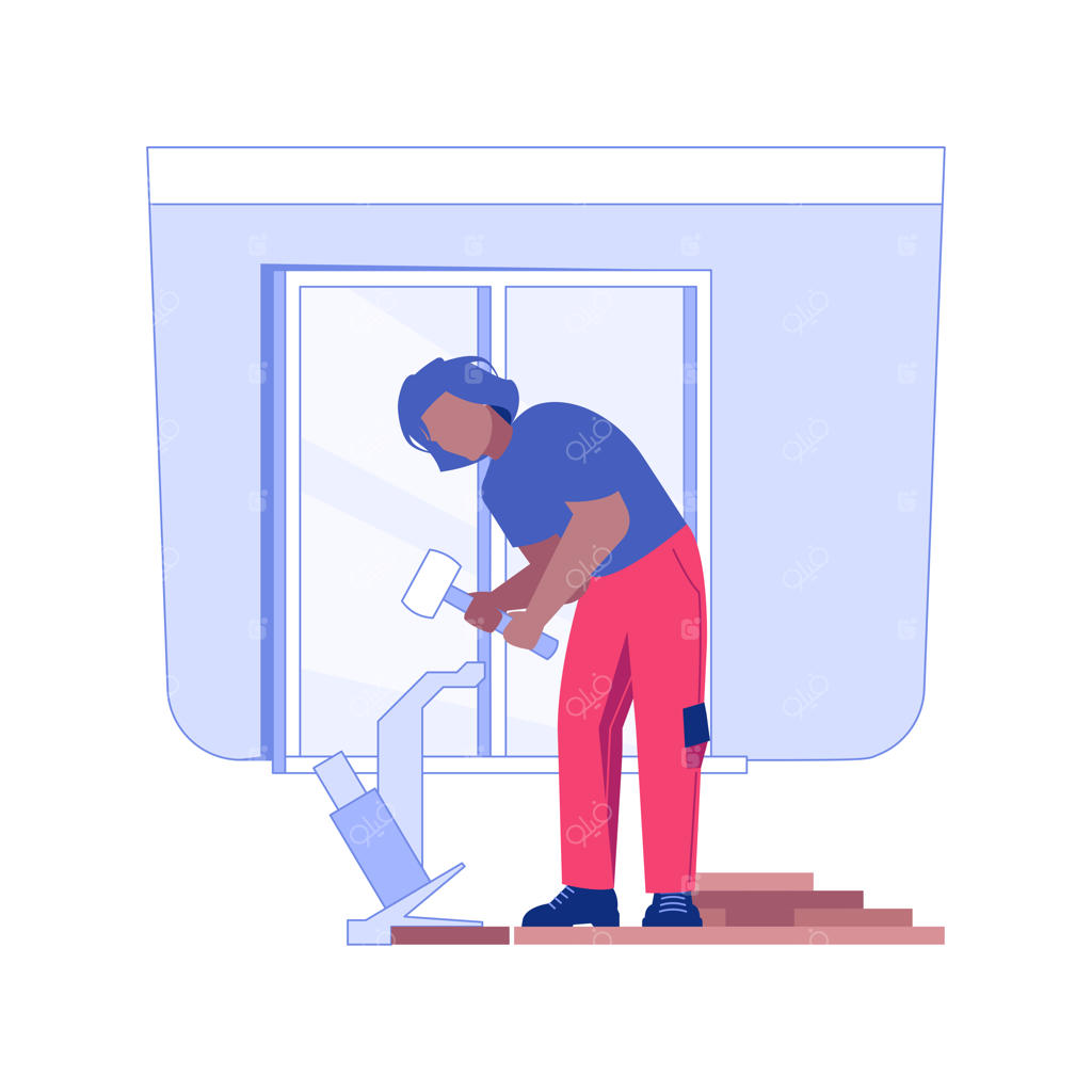 تصویر مفهومی نصب کفپوش چوبی