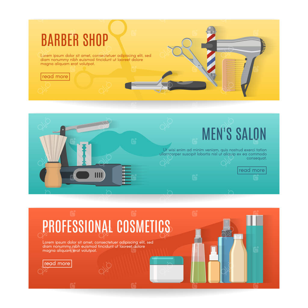 مجموعه بنرهای افقی استودیو زیبایی