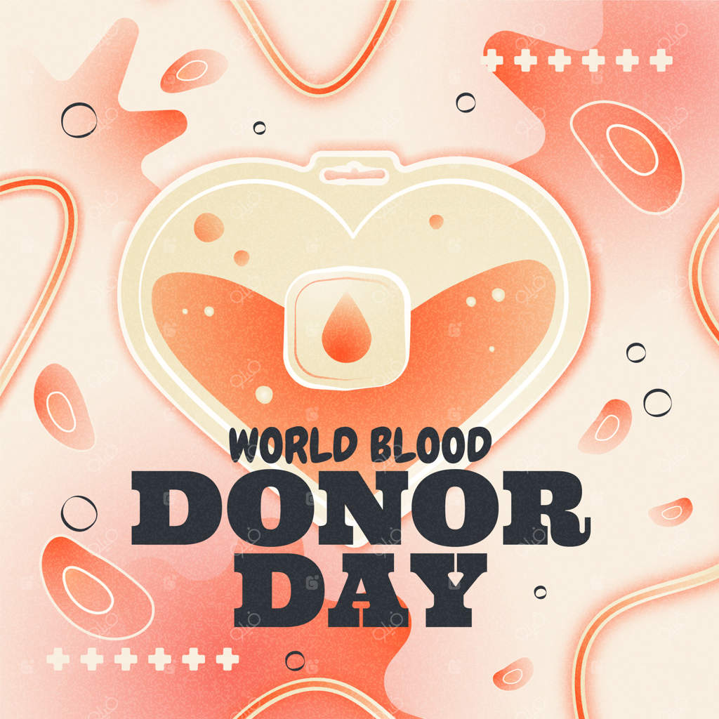 قالب لوگوی روز جهانی موج‌سواری به صورت تخت و طرحی برای روز جهانی اهدای خون