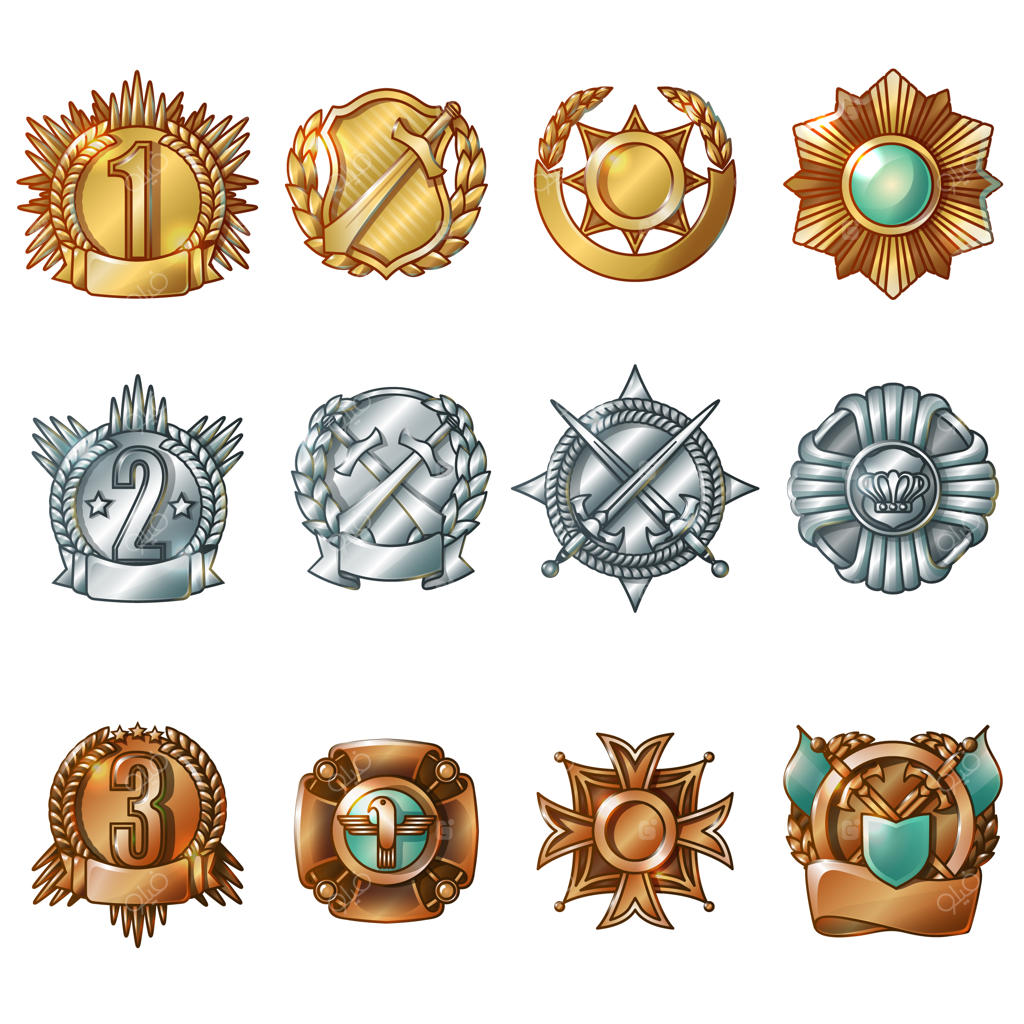 مجموعه مدال و نشان‌های نظامی کارتونی