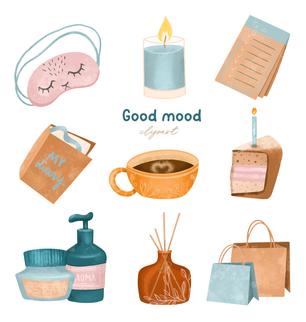 عناصر دنج خانه: سرگرمی و سبک زندگی کلیپ‌آرت گرافیکی