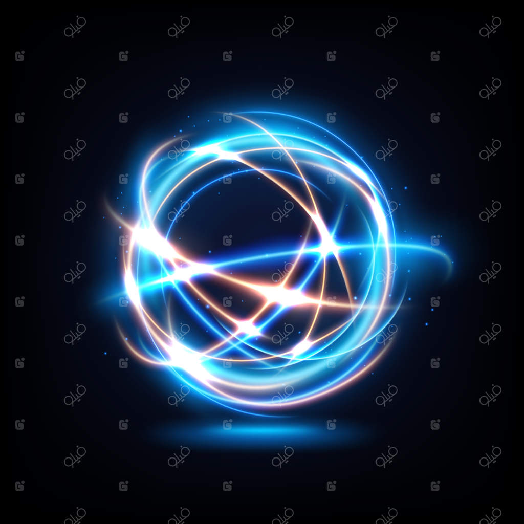 خط نور مارپیچ رنگارنگ انتزاعی