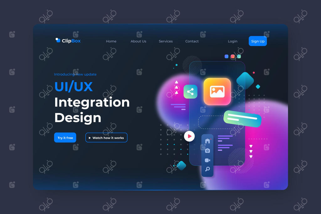 طراحی صفحه فرود با گرادینت
