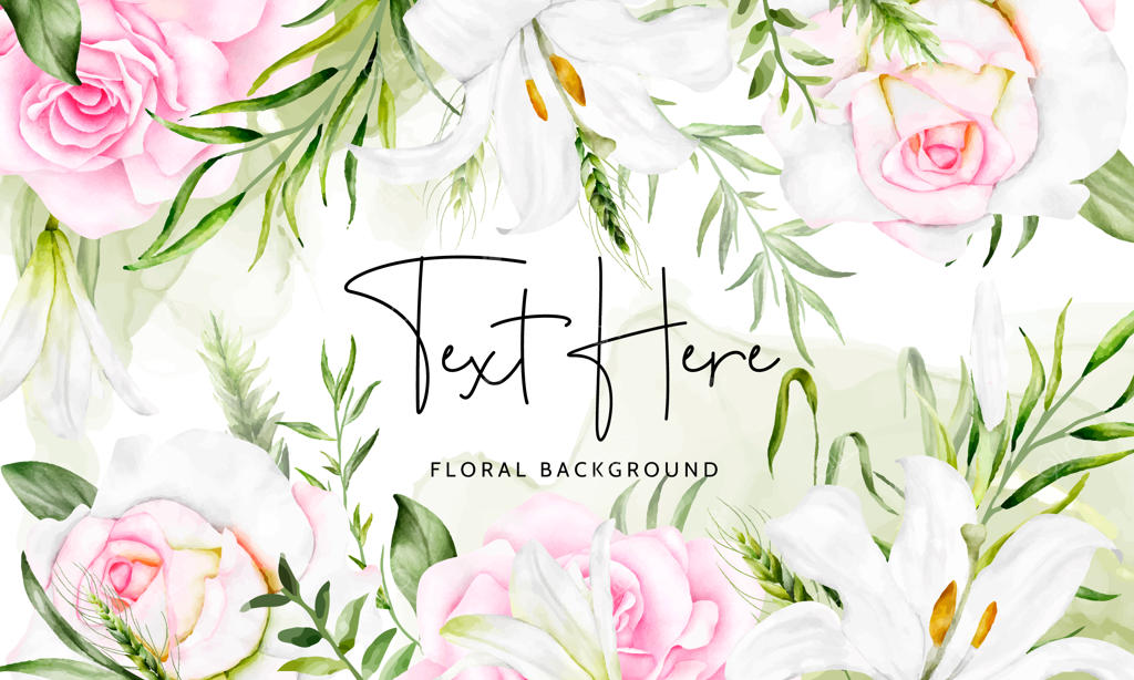 الگوی پس‌زمینه با طرح حلقه گل‌های عاشقانه و زیبا