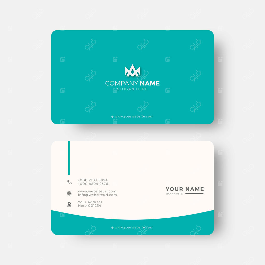 قالب کارت ویزیت با طراحی مدرن و رنگ‌بندی شیک