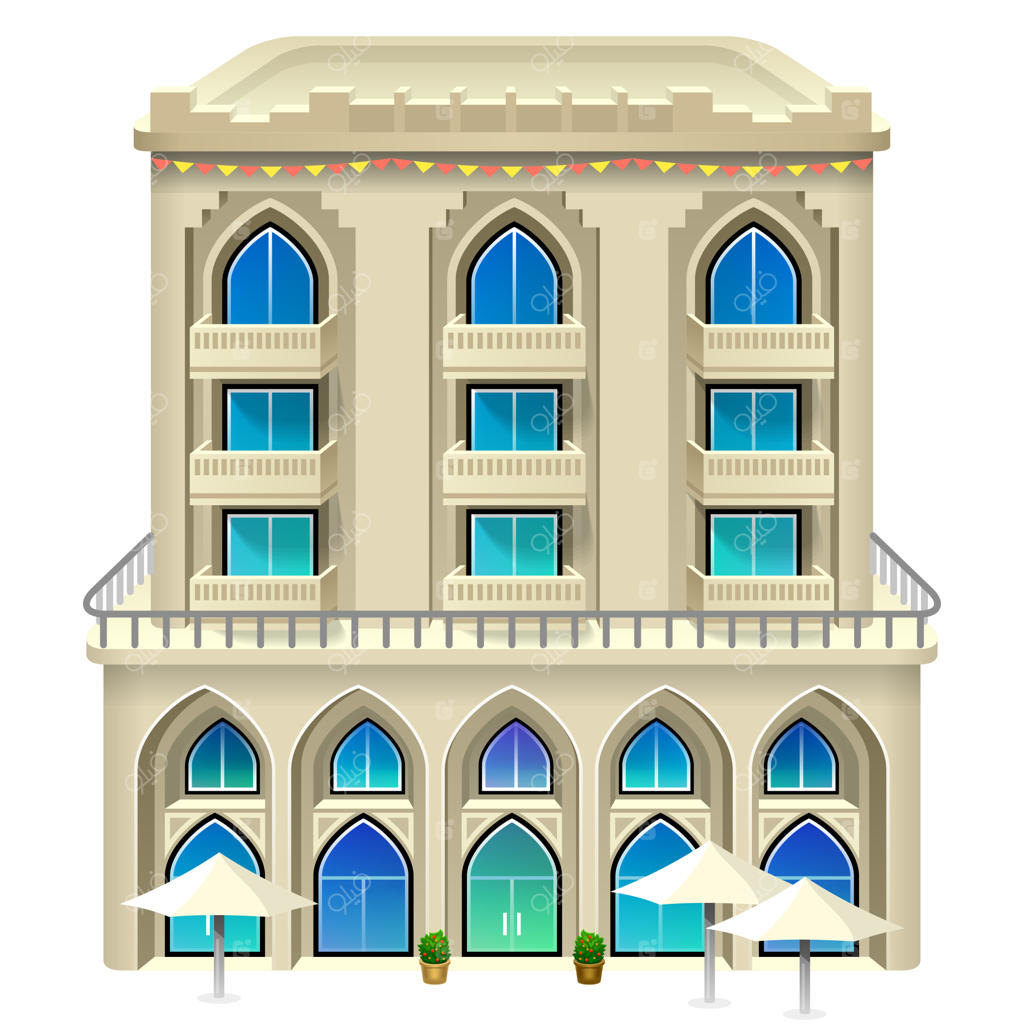 آیکون هتل - تصویرسازی