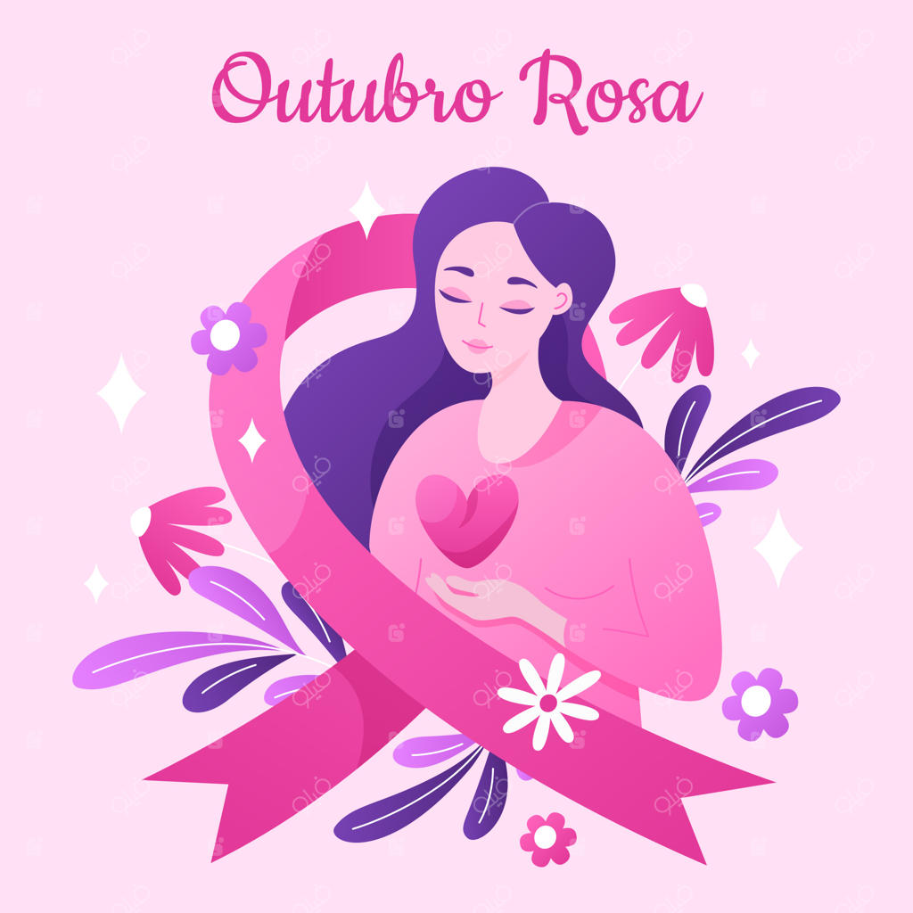 تصویر شیب‌دار برای ماه آگاهی از سرطان پستان