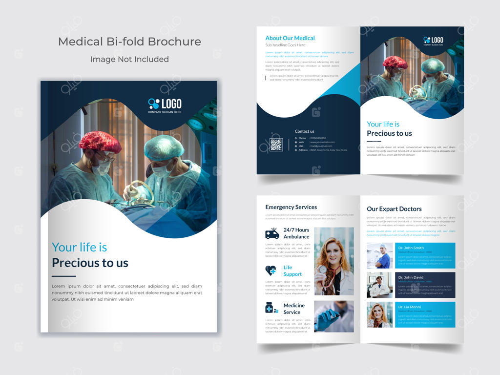 قالب بروشور مراقبت‌های بهداشتی یا پزشکی