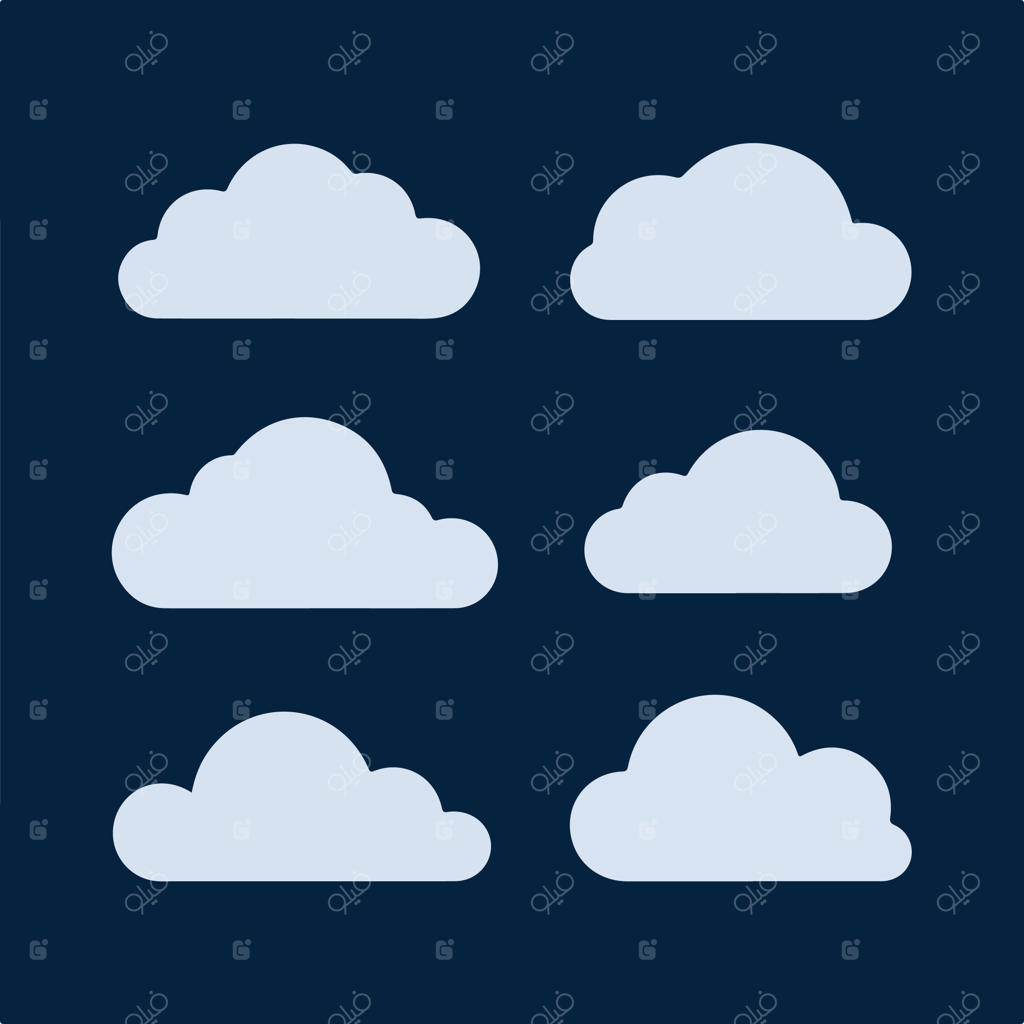 پس‌زمینه آبی با ابر سفید