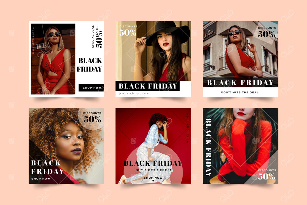 مجموعه پست‌های اینستاگرام برای بلک فرایدی