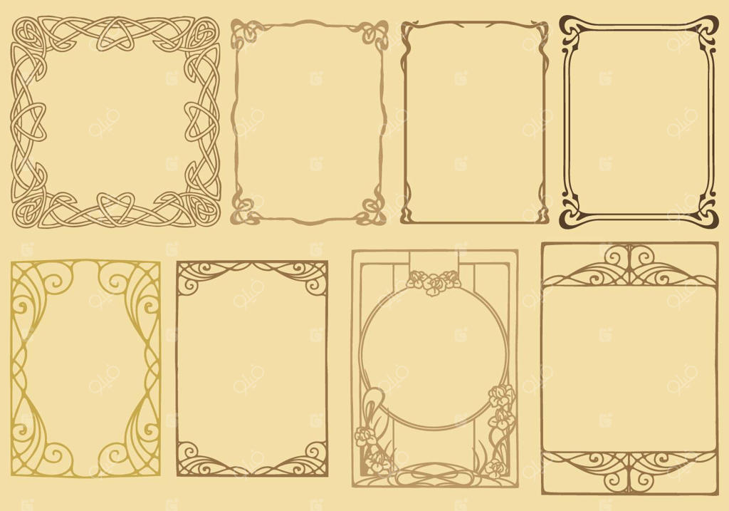 وکتورهای قاب آرت نوو