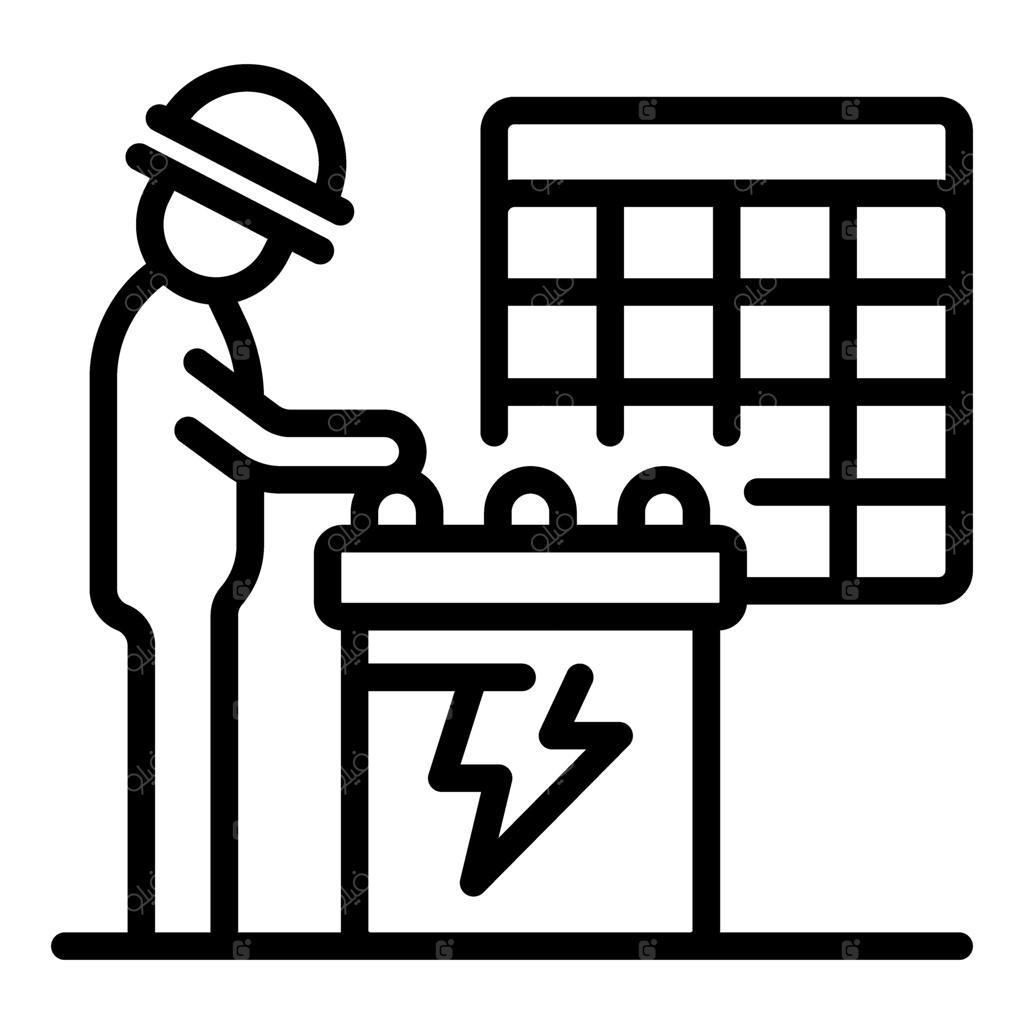 نصب پنل خورشیدی و باتری ذخیره‌سازی انرژی توسط مهندس