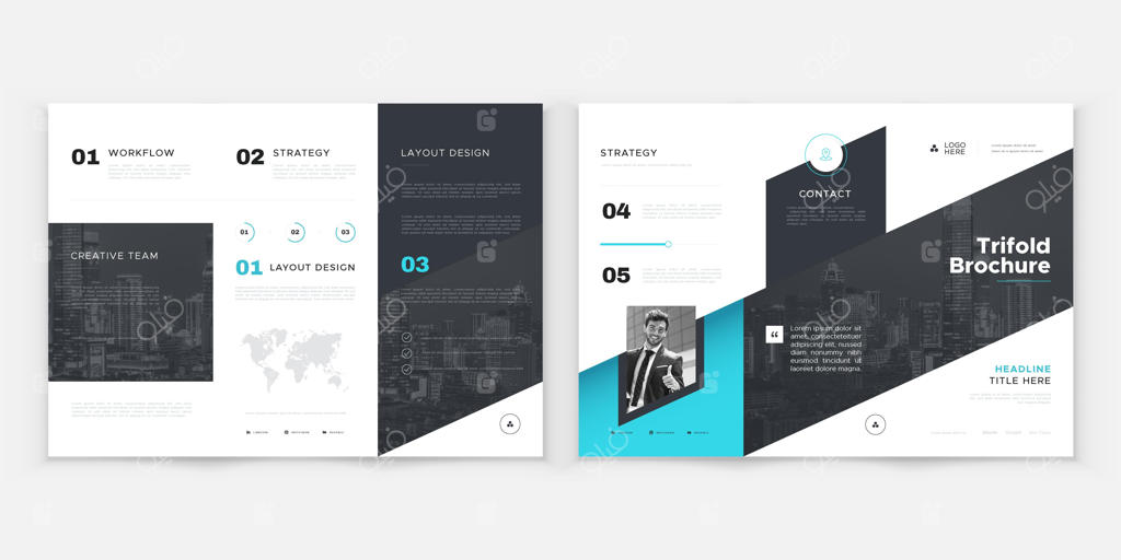 قالب بروشور انتزاعی