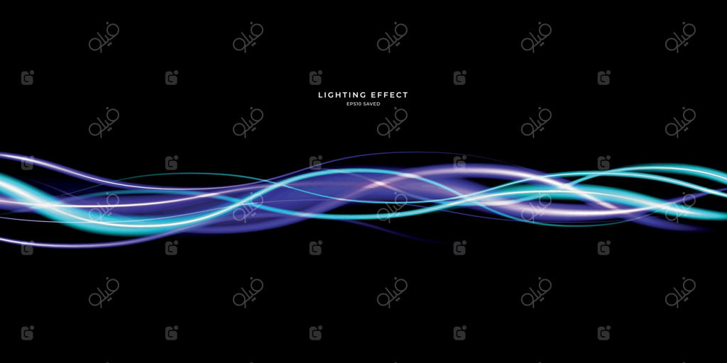 وکتور ردی از نورهای رنگارنگ با افکت محو حرکتی.