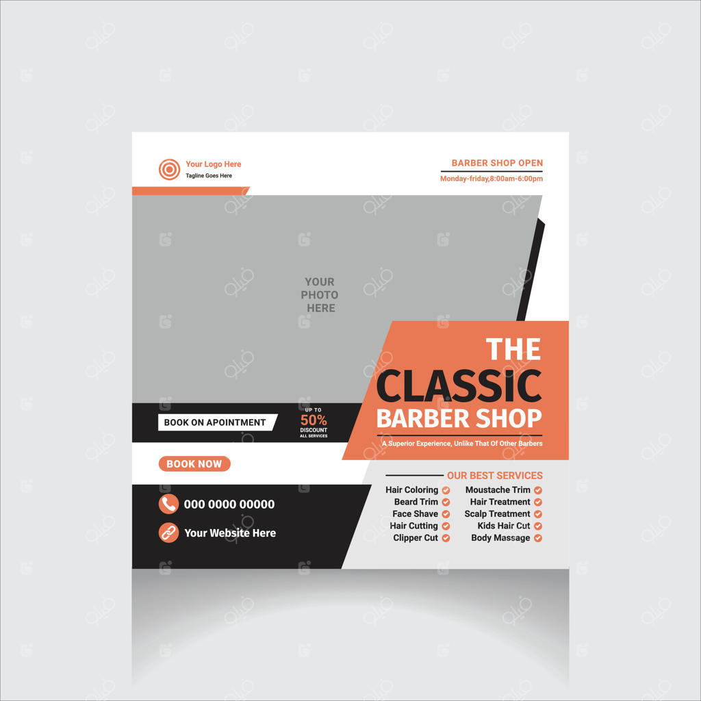 پست شبکه‌های اجتماعی آرایشگاه حرفه‌ای