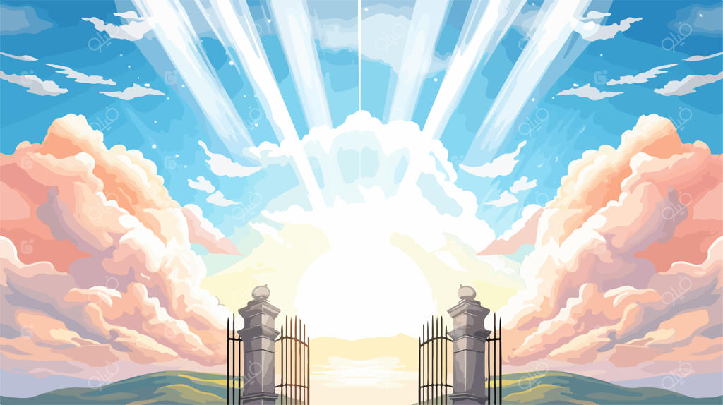 دروازه بهشت، نماد ایمان و امید؛ تصویر پس‌زمینه الهام‌بخش برای محتوای معنوی