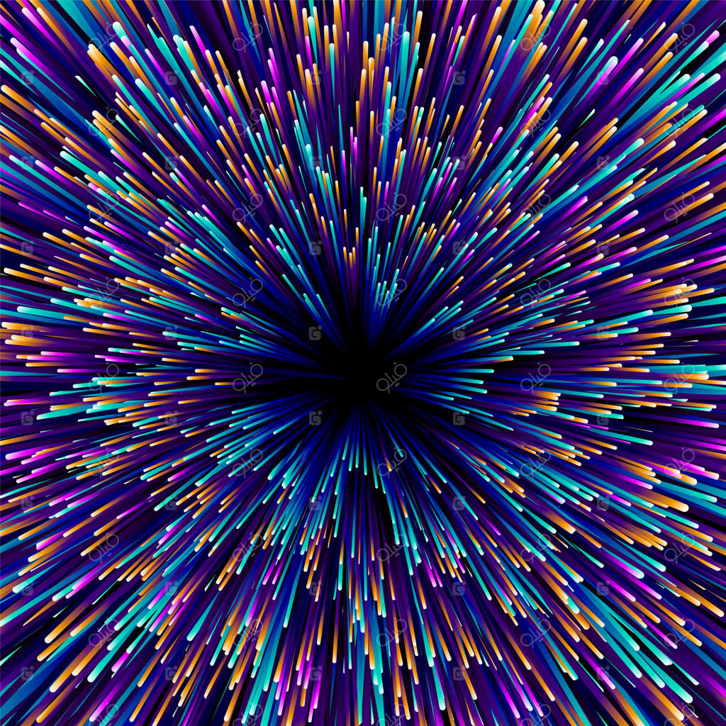 پس‌زمینه‌ ستاره‌ای پویا و انتزاعی با طرح‌های هندسی