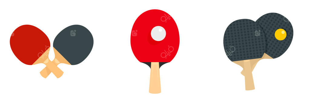 مجموعه آیکون‌های تنیس روی میز