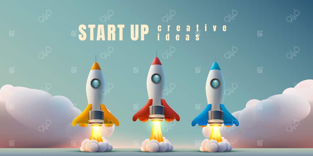 وب‌سایت صفحه فرود خلاقانه برای استارتاپ فضایی راکت