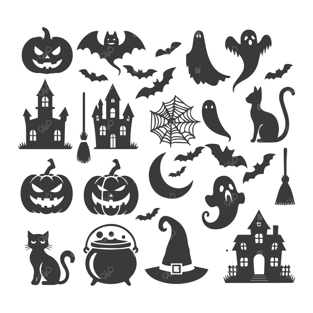 مجموعه طرح‌های وکتور جشن هالووین