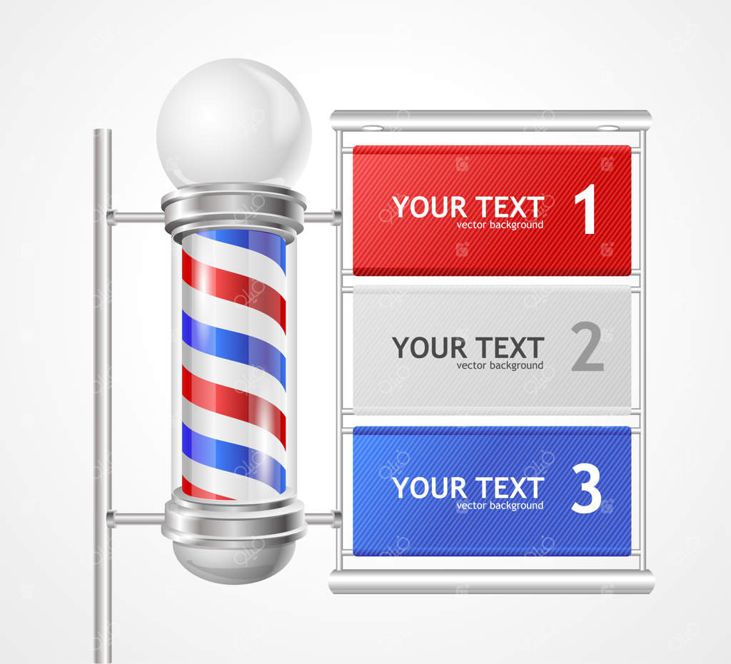 تابلوی آرایشگاه؛ نماد قدیمی خدمات پیرایش مو.