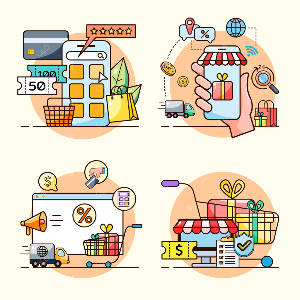 فرآیند خرید و پرداخت آنلاین با کامپیوتر، گوشی هوشمند و تبلت