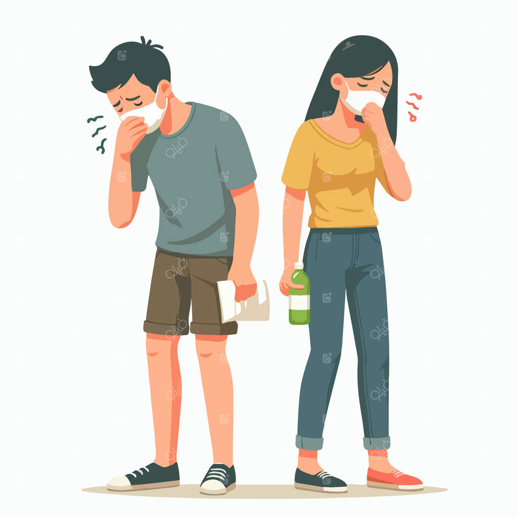 مجموعه وکتوری افراد بیمار با طراحی ساده و تخت