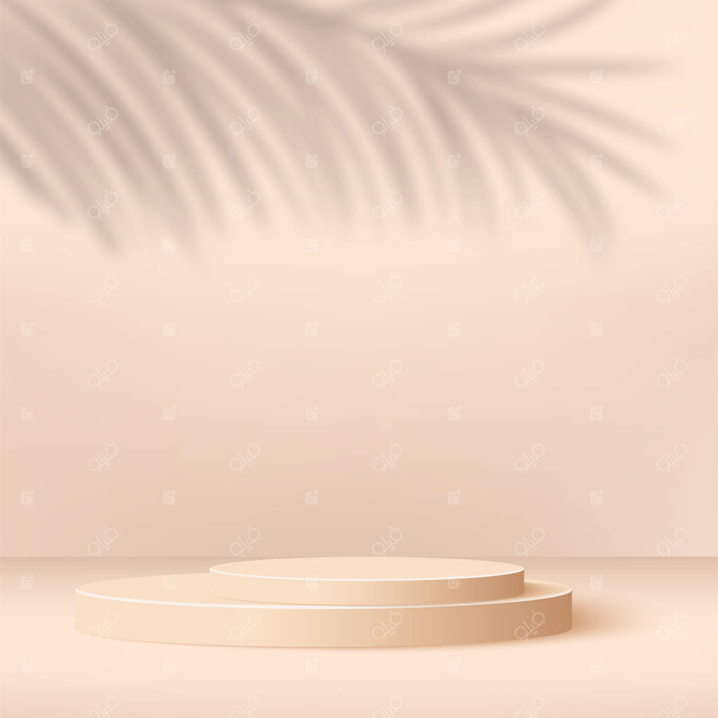 پس‌زمینه انتزاعی با پایه هندسی به رنگ کرم