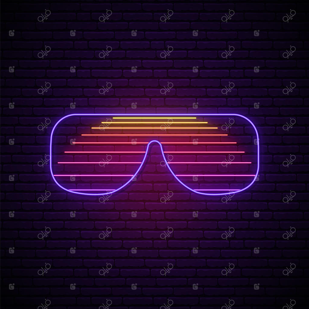 تابلوی نئون عینک‌های شاتر.