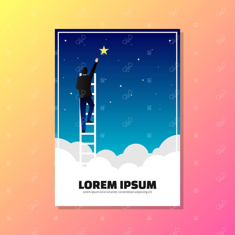 الگوی جلد پوستر انگیزشی: رویاهایت را به حقیقت تبدیل کن!