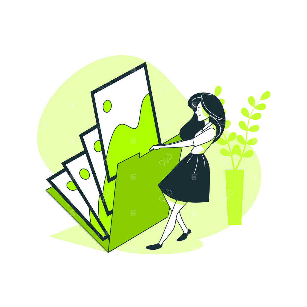 تصویرسازی مفهوم پوشه فایل