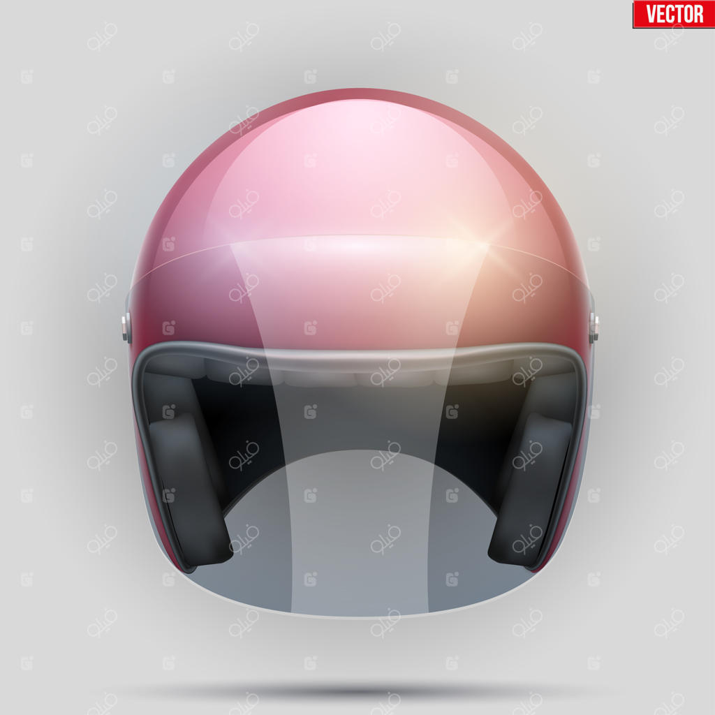 کلاه کاسکت کلاسیک موتور سیکلت با نقاب