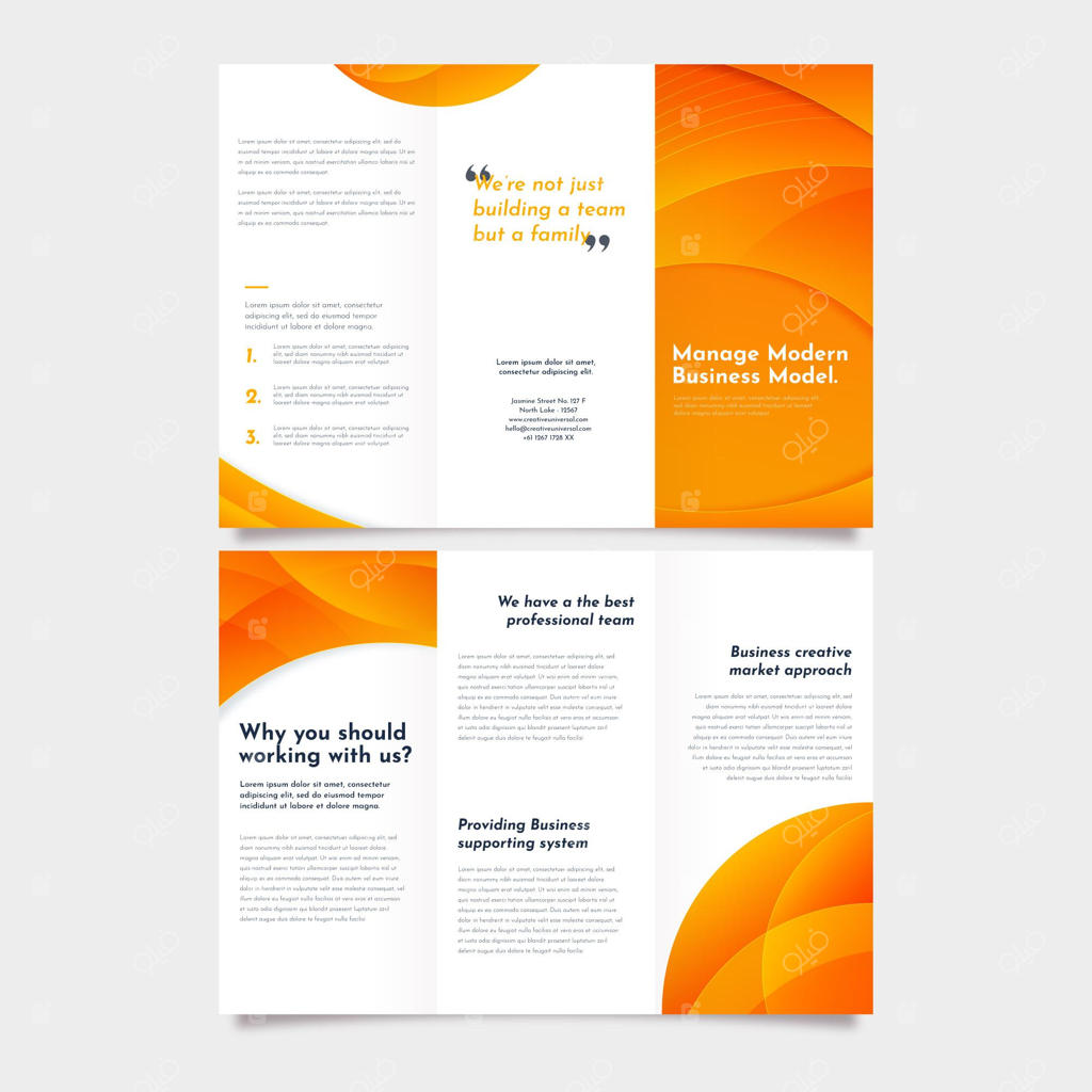 قالب طراحی بروشور مدرن و انتزاعی